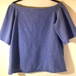 Goldspark top size L short sleeve light blue 100% cotton